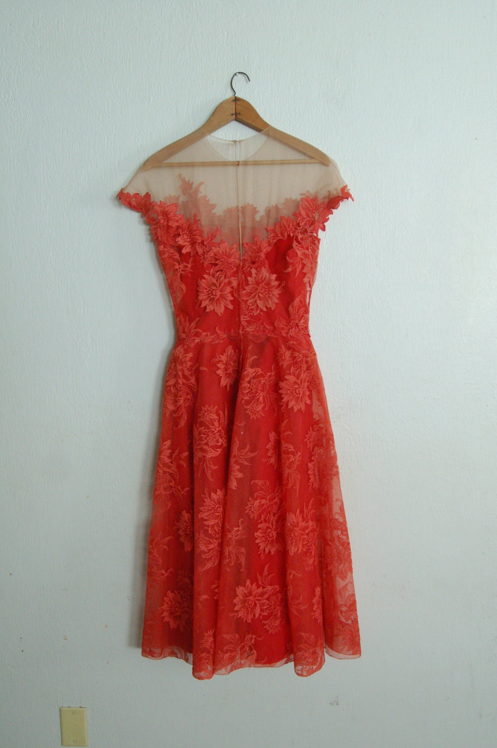 Vintage 1950's Peggy Hunt Spiced Orange Dress