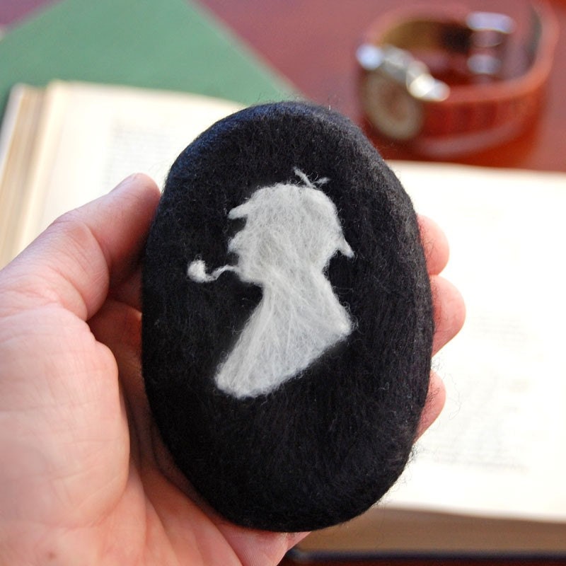 Felted Soap Sherlock Holmes ( White Tea and Ginger )