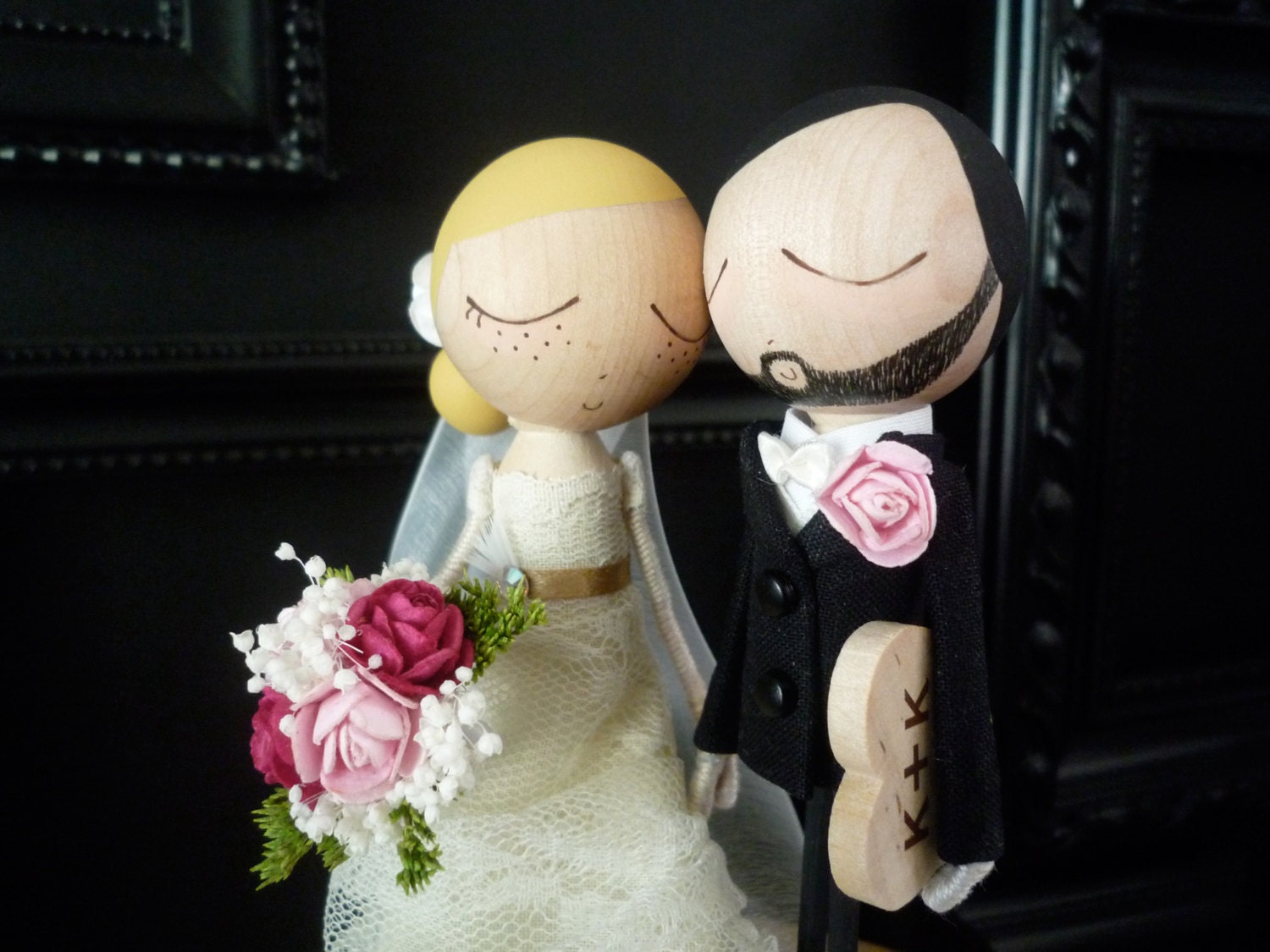 Wedding Cake Topper with Standard Dress - MilkTea