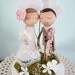 Custom Keepsake Wedding Cake Topper with Clouds in the Background