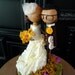 Custom Wedding Cake Topper with Custom Wedding Dress - MilkTea