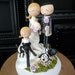 Family Wedding Cake Topper with Custom Wedding Dress and One child- Custom Keepsake by MilkTea