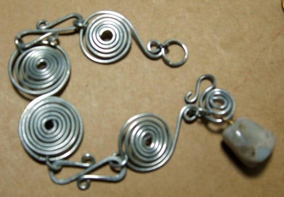 Wire worked jewelry, fashion jewelry, Silver Bracelet, original jewelry,Womens jewelry,jewelery