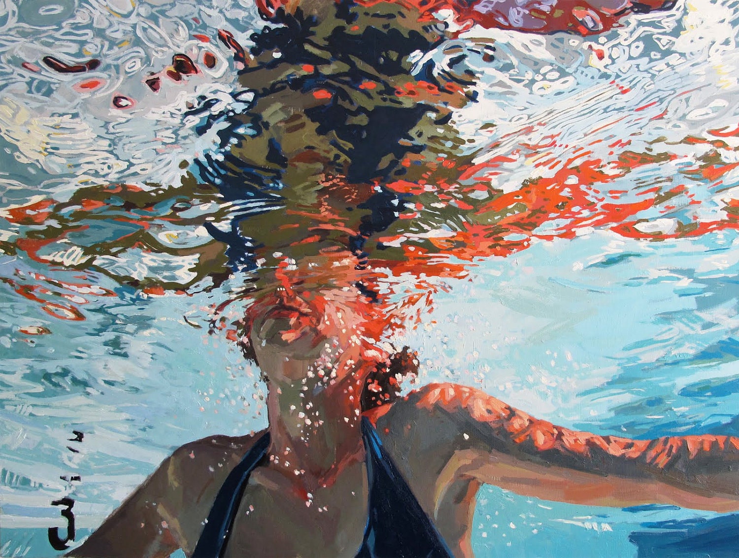 Three feet below: Matted 7.5x9.5" Archival Print - Signed