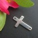 6 pcs Sterling Silver Sideways Cross 16x10.5mm - 5% off