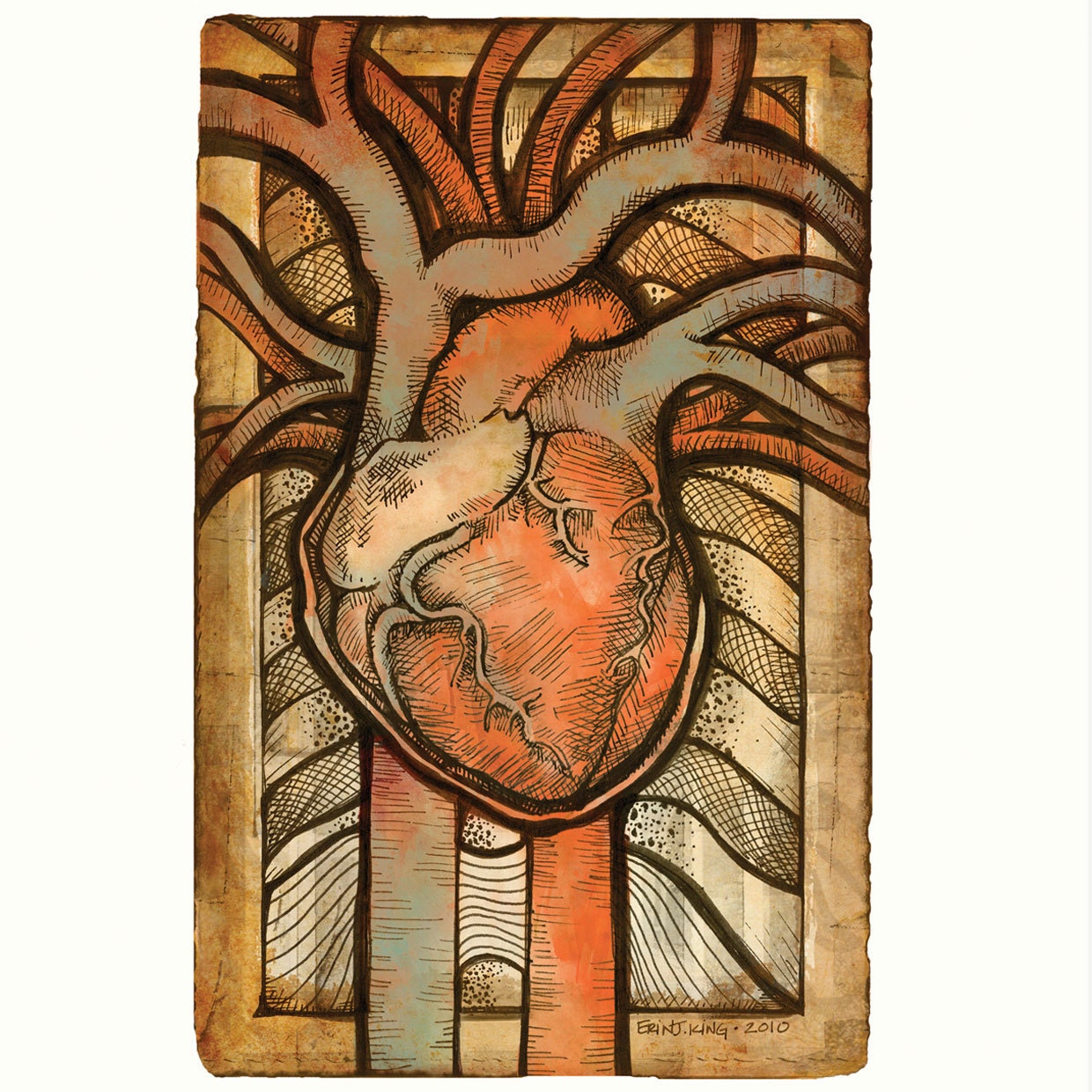 Human Heart - Limited Edition Story Book Print - 8 x 10