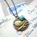 Bird Pendant Flower Necklace Bird Necklace Bird Charm Sparrow Necklace Pendant Necklace