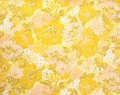 Yellow Floral Vintage Sheet - Fat Quarter (FY005)