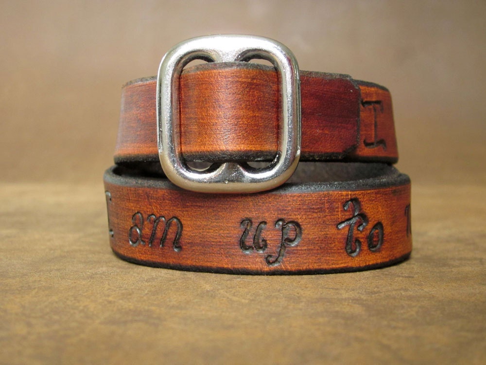 Wide Adjustable Leather Wrap Bracelet - "I solemnly swear that I am up to no good." Harry Potter