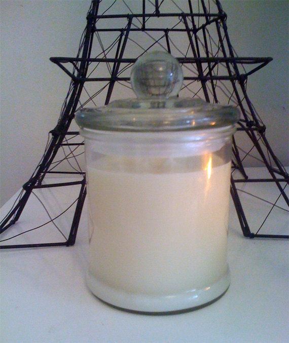 Double Wick Organic Soy Candle in large French Apothecary jar - 100 scents to choose from