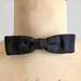 Vintage 1960s Bow Tie : 60s Black Formal Bow Tie