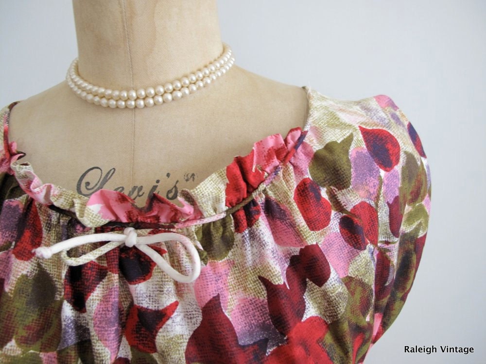 Vintage 1950s Dress : 50s Garden Party Dress
