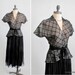Vintage 1940s Dress : 40s Party Evening Dress