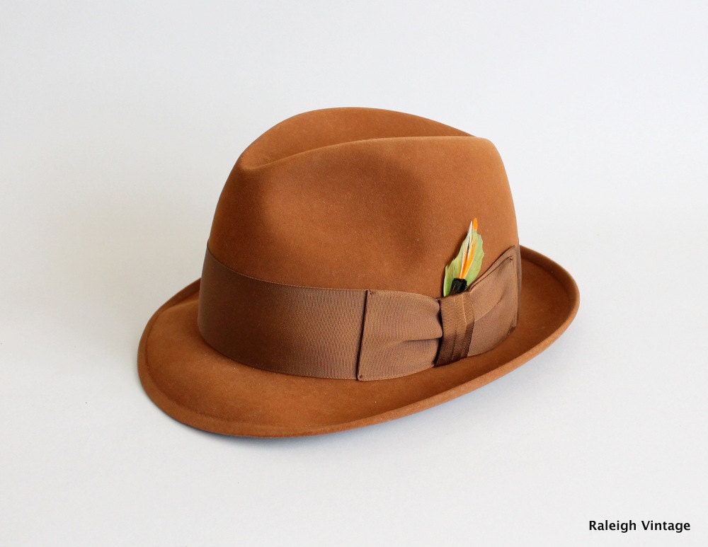 RESERVED...Vintage 1950s Fedora : 50s 60s Mad Men Beaver Fedora Hat Menswear
