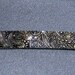 Polymer Clay Barrette - 4 Inch Black With Metallic Gold Highlights
