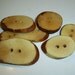 6 Handmade wood buttons, accessories