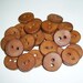 23 Handmade apple wood buttons, accessories