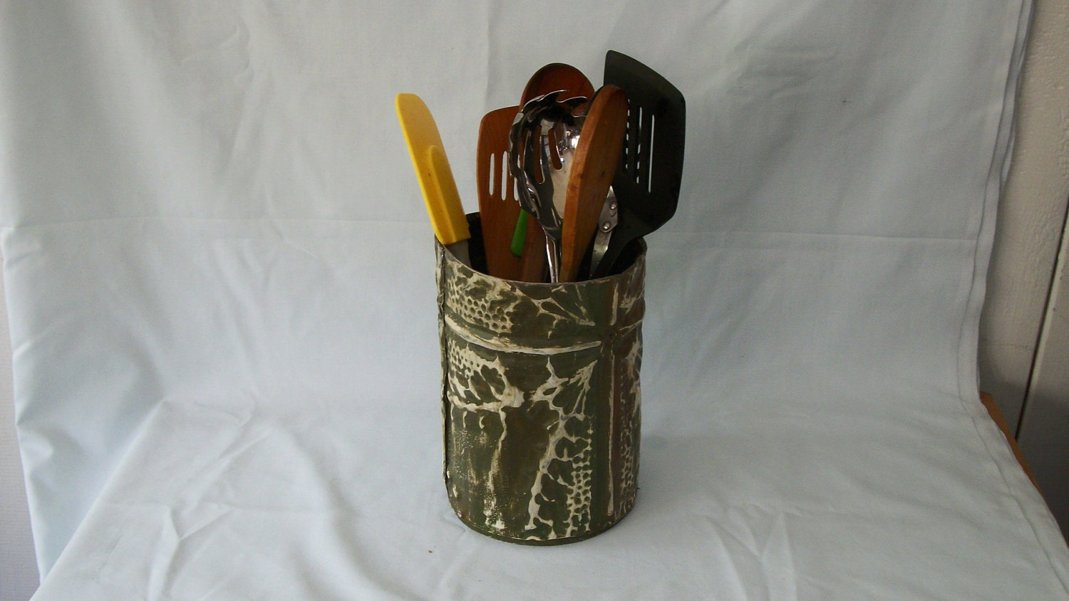 Hand made Old tin ceiling UTENSIL HOLDER