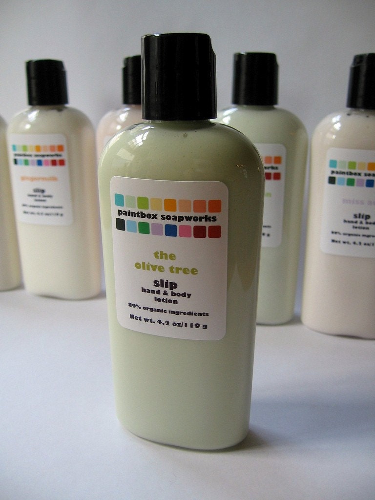 The Olive Tree Slip Organic Hand and Body Lotion - Olive Blossom, Osmanthus, Fresh Air...10% OFF CLEARANCE SALE