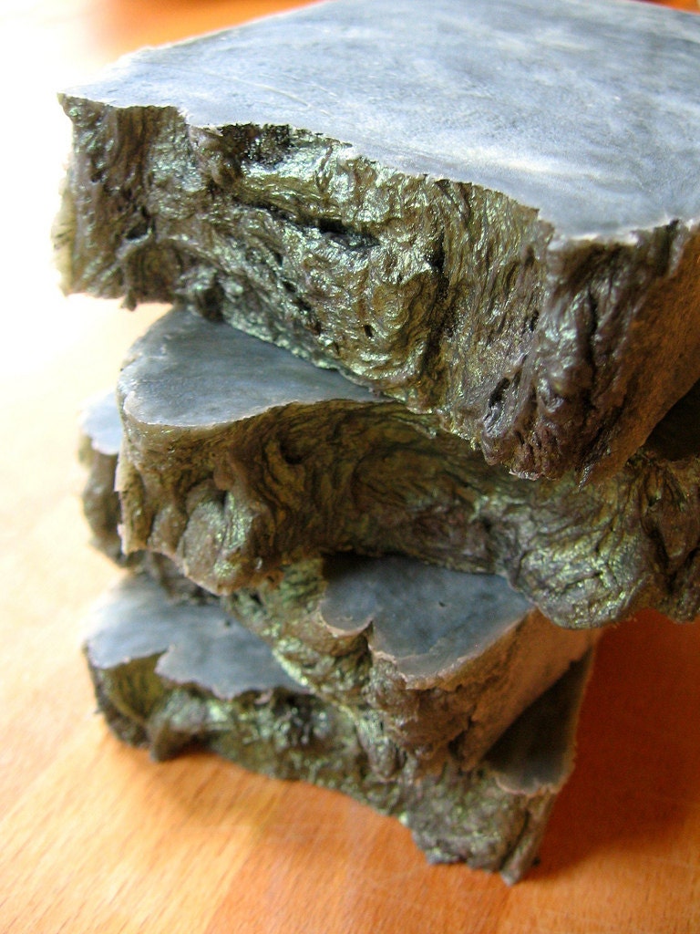 Black Bart Hot Process Soap - Leather, Balsam, Woodsmoke, Galbanum... Coconut-Free Formula