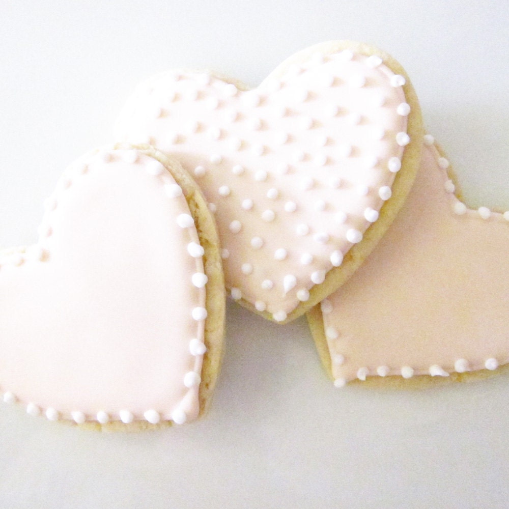 Pretty in Pink Heart Cookies