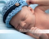 Newborn baby boy blue newsboy hat, Newborn boy newsboy hat - PHOTO PROP