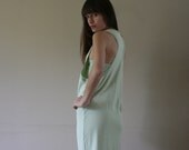 80s Racerback Dress Tube Top Set Designer Jersey Knit High Collar Shift Resort SportsWear Mint Green Size Small sm (00-0-2-4