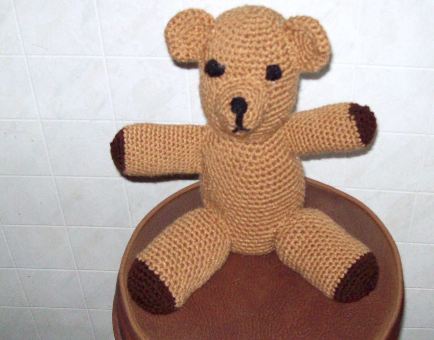 Warm Brown Crocheted Teddy Bear
