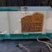 vintage 50s clock radio mid century GE turquoise radio