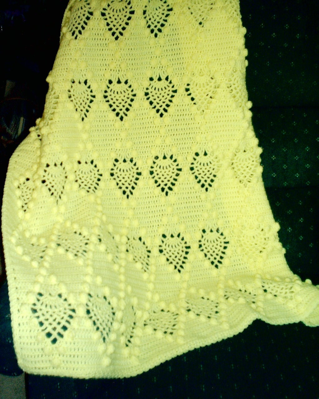 Pineapple Sunshine yellow Baby Afghan
