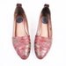 Vintage Gold and Iridescent Copper Leather Geometric Textured Flats Size 7.5