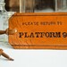 Harry Potter Leather Luggage Tag - "Please Return to Platform 9 3/4" - CLASSIC SHAPE leather luggage tag - Made to Order