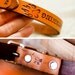 READY to SHIP - Leather Dog Collar - Bark Like No One Is Listening - MEDIUM - fits neck sizes from 16 to 20 inches