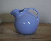 vintage hall blue ball pitcher