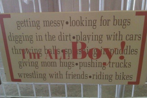 I'm All Boy sign