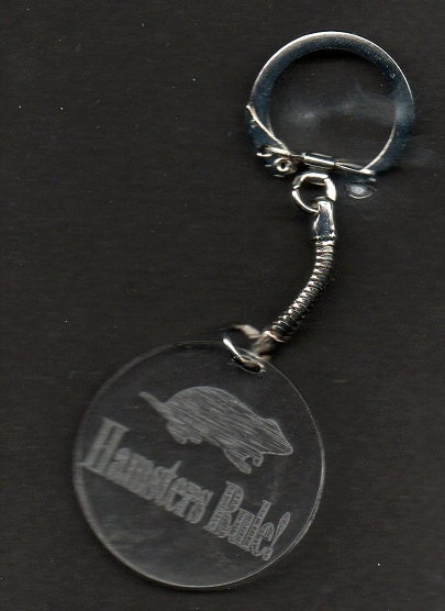 Hamster Rules Keychain - Clear Acrylic