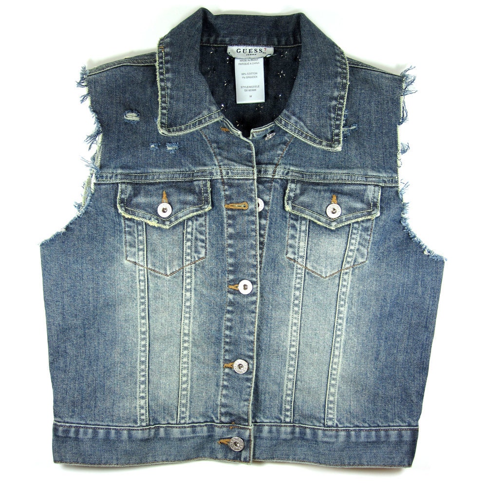 Medium Studded Vintage Cut Off Vest