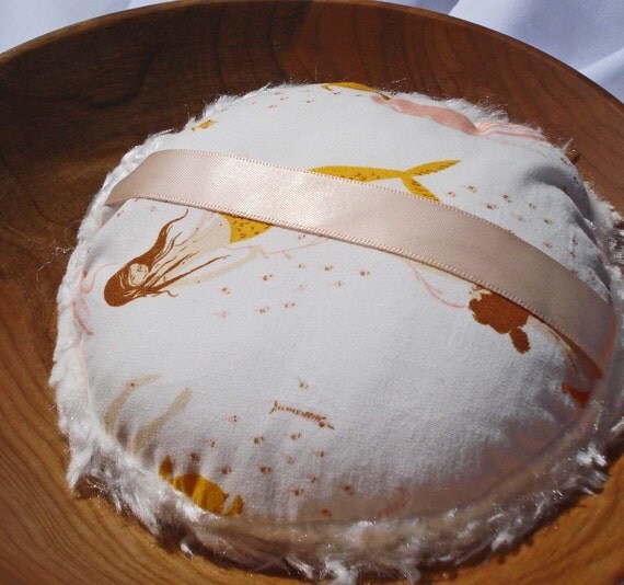 Large Powder Puff For Dusting Powder by thisissmallhouse on Etsy