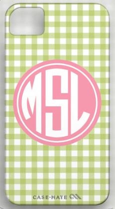 Personalized Monogram Cell Phone Cases NEW PATTERNS - iphone 5, iphone 4/4s, 3g, ipod, Samsung