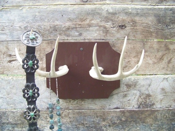 Six point deer antler stag hat rack rustic cabin by wildwildwest1