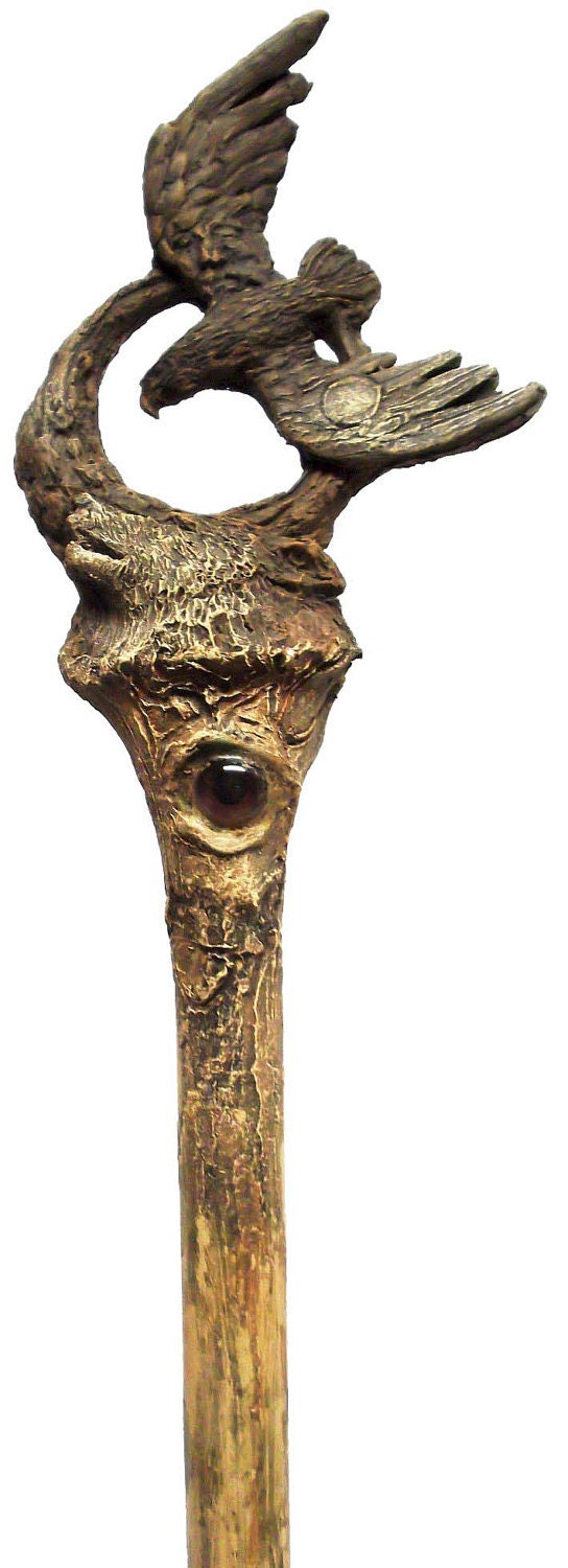 Bird's Eye Wolf Walking Stick Cane