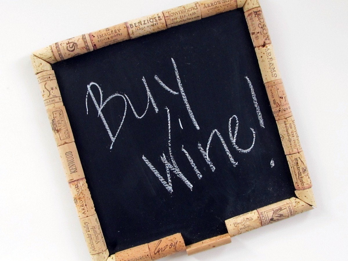 Wine Cork Chalk Board - LizzieJoeDesigns