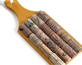 Wine Cork Trivet or  Small Message Board in Mustard Yellow