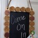 Wine Cork Doorknob Message Chalk Board - Wedding, Baby, Dorm Room, Office, Home Decor