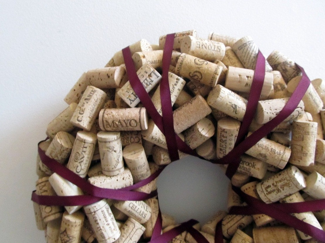 Plummy Wine Cork Wreath