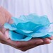 Turquoise Silk Crystal Rose Hair Clip- NOW 60% OFF