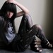 Constellation leggings - sheer black embellished sequin and glitter - medium