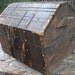 Antique Vintage Wooden Folk Treasure Angled Box Chest (Lots Of Fun With This Case)