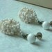 Vintage 20s White Beaded Earrings