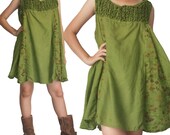 SALE 30% off - Green short  Dress or Long Top